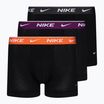 Мъжки боксерки Nike Everyday Cotton Stretch Trunk 3 чифта черни/виолетови/оранжеви