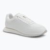 Calvin Klein Women's Shoes HW0HW02574 Runner Lace Up Mono Pu Triple Bright White