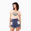 Дамска тениска Rip Curl Block Party V Tee bright peach