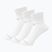 New Balance Performance Памучни плоски плетени чорапи за глезена 3 чифта бели