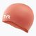 Шапка за плуване TYR Wrinkle Free Silicone coral/white