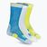 HOKA Crew Run Sock 3 чифта чорапи за бягане diva blue/ice water/evening primrose