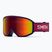 Детска скиорска маска Smith Reason OTG S3 deep plum gradient/red solx mirror antifog