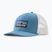 Шапка с козирка Patagonia P-6 Logo Trucker shore blue