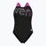 Дамски цял бански костюм Arena Flowing V Back black/shocking pink