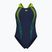 Дамски цял бански костюм Arena Blast V Back navy/artic lime