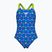 Детски цял бански костюм arena Multiple Dot Swim Pro Back multi blue/artic lime