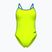 Дамски цял костюм за плуване Arena Lace Back Solid artic lime/blue cosmo