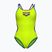 Дамски цял костюм за плуване arena One Double Cross Back One Piece artic lime/plum/blue cosmo