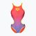 Дамски цял костюм за плуване arena One Shaded Print Tech One Back bright coral royal multi/soft green
