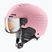 Детска ски каска UVEX Rocket Visor Jr pink confetti matt/mirror silver/lasergold lite