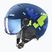 Детска ски каска UVEX Rocket Visor Jr blue matt/mirror blue/smoke