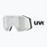 Скиорски очила UVEX Gravity FM white matt/mirror silver/green/clear