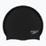 Speedo Обикновена плоска силиконова плувна шапка черна 68-70991