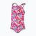 Детски бански от една част Speedo Learn To Swim Printed Frill Thinstrap cherry pink/sweet taro/hellium