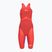 Дамски цял бански костюм Speedo Fastskin LZR Pure Valor 2.0 Openback Kneeskin flame red/cobalt pop