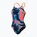 Дамски цял бански костюм Speedo Allover Fixed Crossback true navy/siren red/punch blue