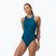 Дамски цял костюм за плуване Speedo Racer Zip with Built in Swim Bra dark teal