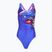 Дамски цял бански костюм Speedo Placement Digital Powerback molten blend/cobalt pop