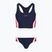 Дамски цял костюм за плуване Speedo Colourblock Splice 2.0 peacoat/pink
