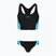 Дамски цял костюм за плуване Speedo Colourblock Splice 2.0 anthracite/mayanblue