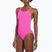 Дамски бански костюм от една част Nike Hydrastrong Solid Fastback огнено розово