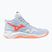 Дамски обувки за волейбол Mizuno Wave Momentum Pro Mid blue finch/lava orange/flamingo coral