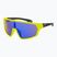 Детски слънчеви очила GOG Flint матово неоново жълто/черно/полихроматично синьо