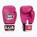 RAJA BOXING Единична стандартна естествена кожа розови боксови ръкавици
