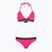Дамски бански костюм от две части EA7 Emporio Armani Logo Tape Bikini Triangle neon pink