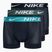 Мъжки боксерки Nike Dri-Fit Essential Micro Trunk 3 чифта синьо/синьо/зелено