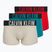 Мъжки боксерки Calvin Klein 000NB3608A Trunk 3 чифта oatmeal/aged redwood/bright turquoi