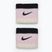 Лента за глава Nike Swoosh Wristbands pink foam/coconut milk/black