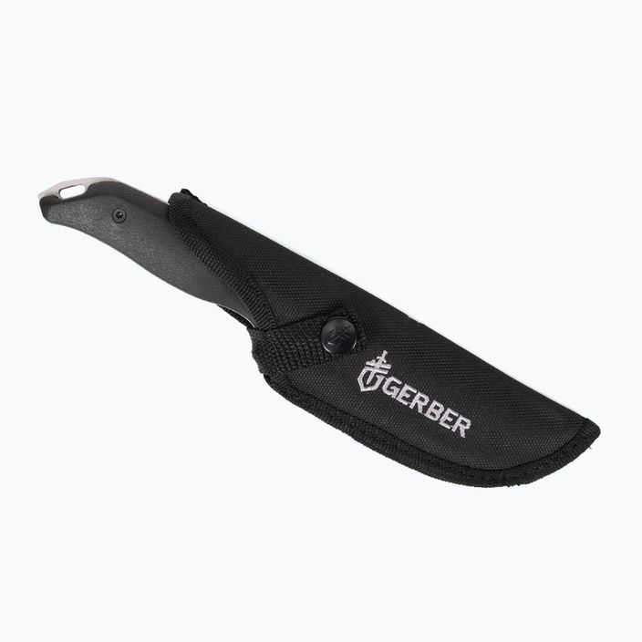 Gerber Travel Knife Moment Fixed Large Drop Point Black Silver 31-003617 3