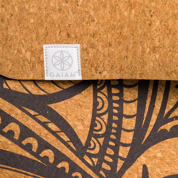 Килимче за йога Gaiam Printed Cork Mandala 5 мм кафяво 63495 4
