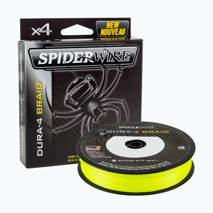 SpiderWire Dura 4 жълта спинингова оплетка 1450404 2