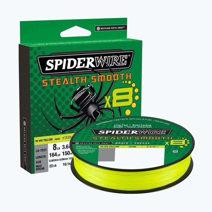 SpiderWire Stealth 8 жълта спинингова оплетка 1515614 2