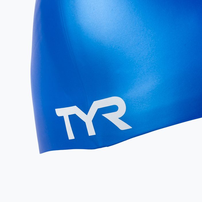 Шапка за плуване TYR Wrinkle Free, синя 3