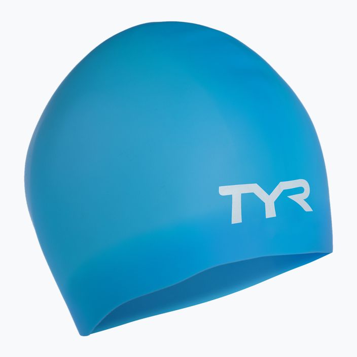 Шапка за плуване TYR Wrinkle-Free, синя LCSL_420