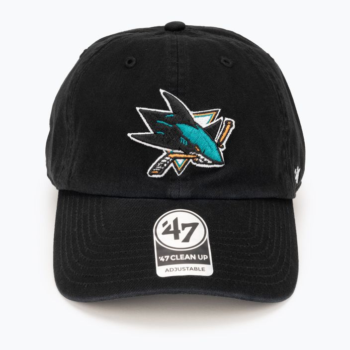 47 Марка NHL San Jose Sharks CLEAN UP бейзболна шапка черна 4