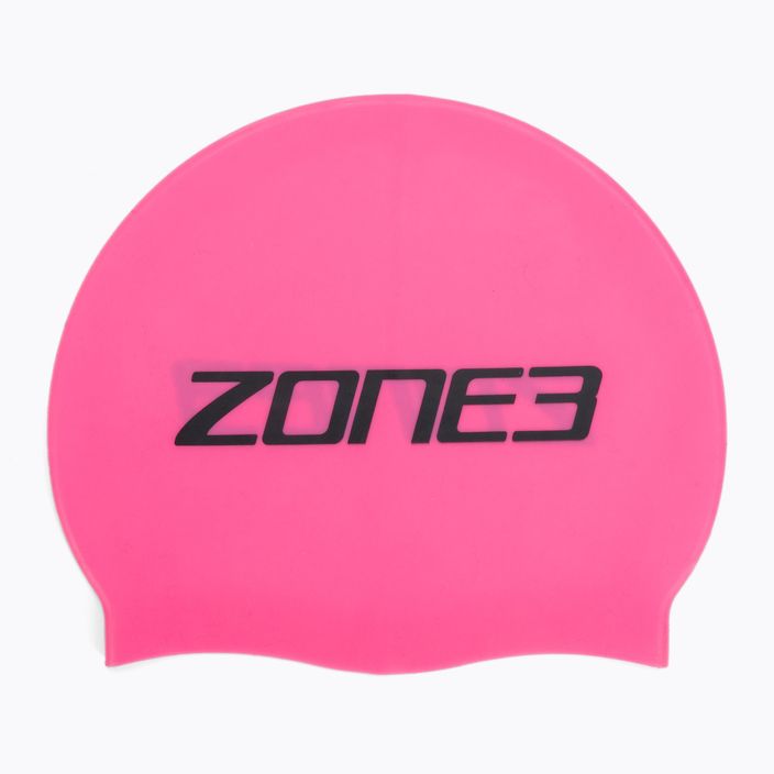 Шапка за плуване с висока видимост Zone3, розова SA18SCAP114