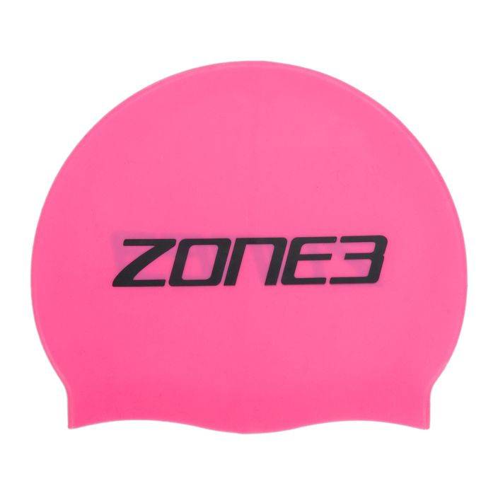 Шапка за плуване с висока видимост Zone3, розова SA18SCAP114 2
