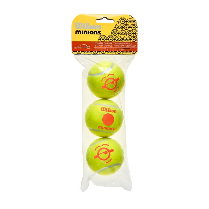 Wilson Minions Stage 2 детски топки за тенис 3 бр. жълти WR8202601 2