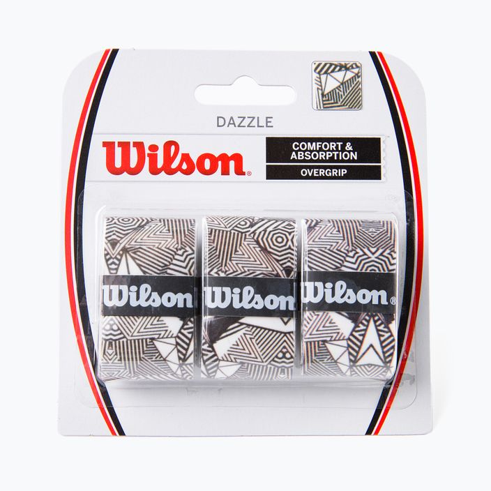 Обвивка за тенис ракета Wilson Dazzle Overgrip в черно и бяло WR8404401 2