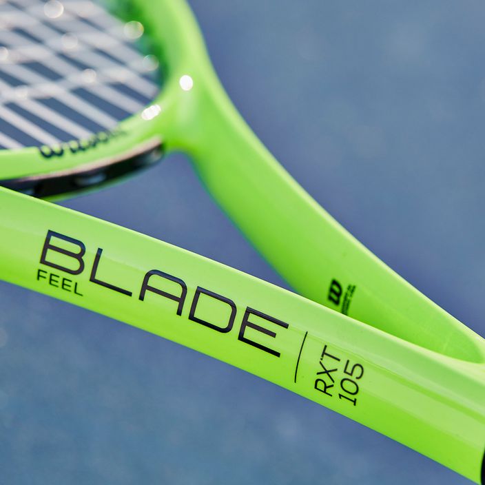 Wilson Blade Feel Rxt 105 тенис ракета черно-зелена WR086910U 11