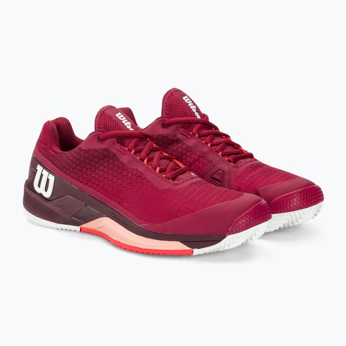 Дамски обувки за тенис Wilson Rush Pro 4.0 Clay beet red/white/tropical peach 4