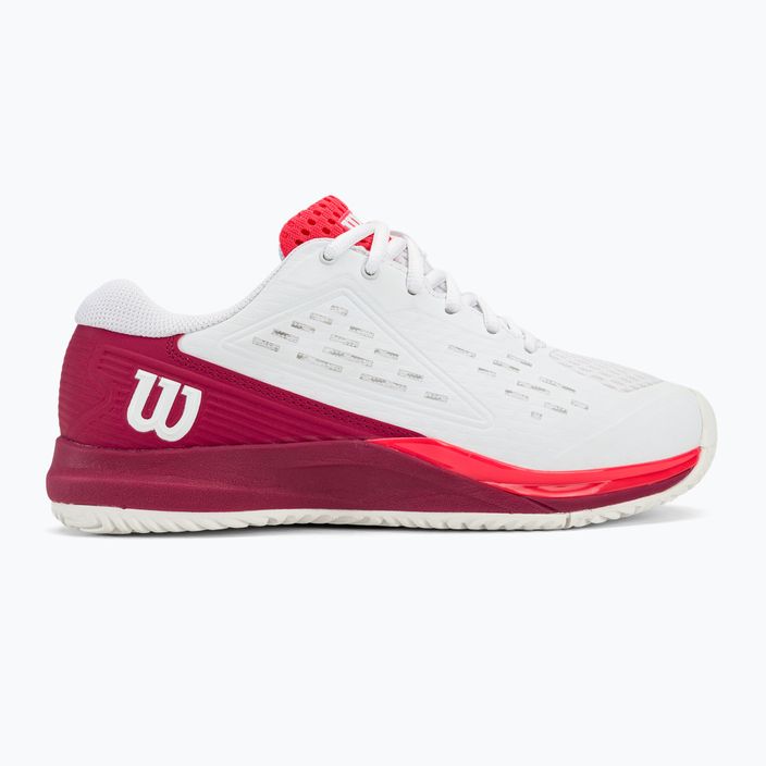 Wilson Rush Pro Ace JR детски обувки за тенис бяло/червено/дива розово 2