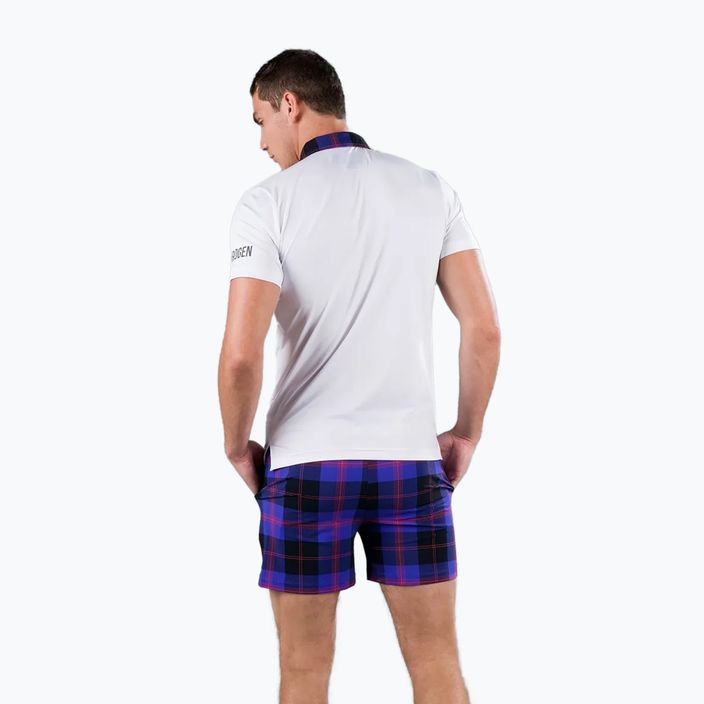 Мъжка поло риза за тенис HYDROGEN Tartan White/Purple T00518E82 3