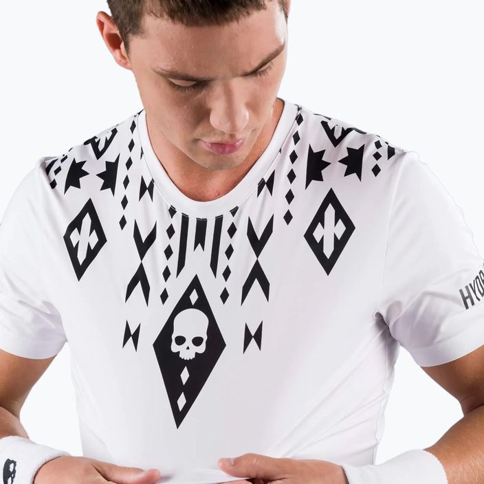 Мъжка тениска HYDROGEN Tribal Tech Tennis Shirt white T00530001 3