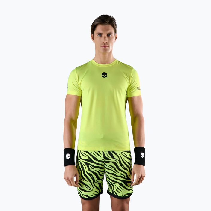 Мъжка тениска за тенис HYDROGEN Basic Tech Tee във флуоресцентно жълто